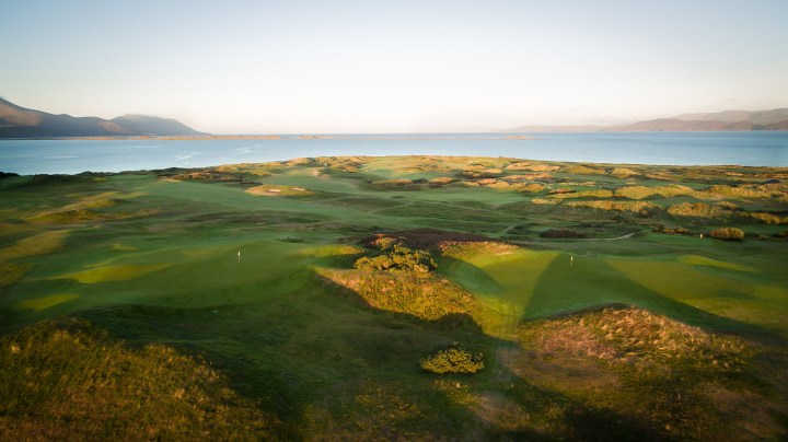 dooks golf course at sunset